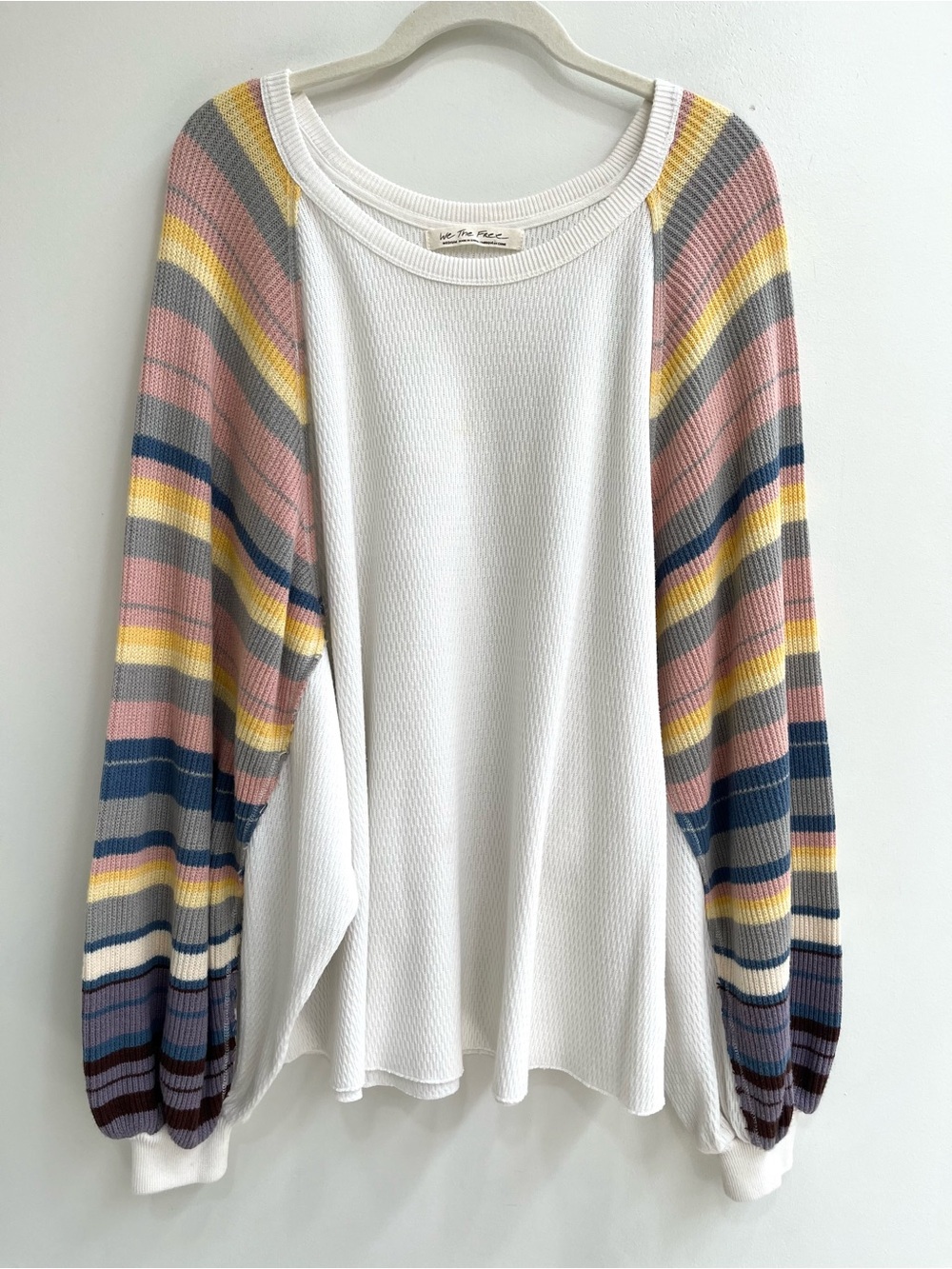Free People Rainbow dreams balloon sleeve sweater - Picture 4 of 11